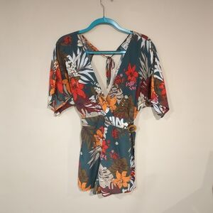 Adorable colourful summer shorts romper size M